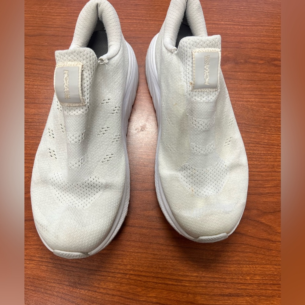Hoka White Slip-On Sneakers
